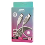 کابل شارژ فست 1.1 متری MNS Type-C To Type-C مدل M023 - سفید