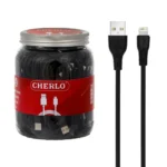کابل شارژ 1.1 متری فست آیفون CHERLO - مشکی (بسته 40 عددی)
