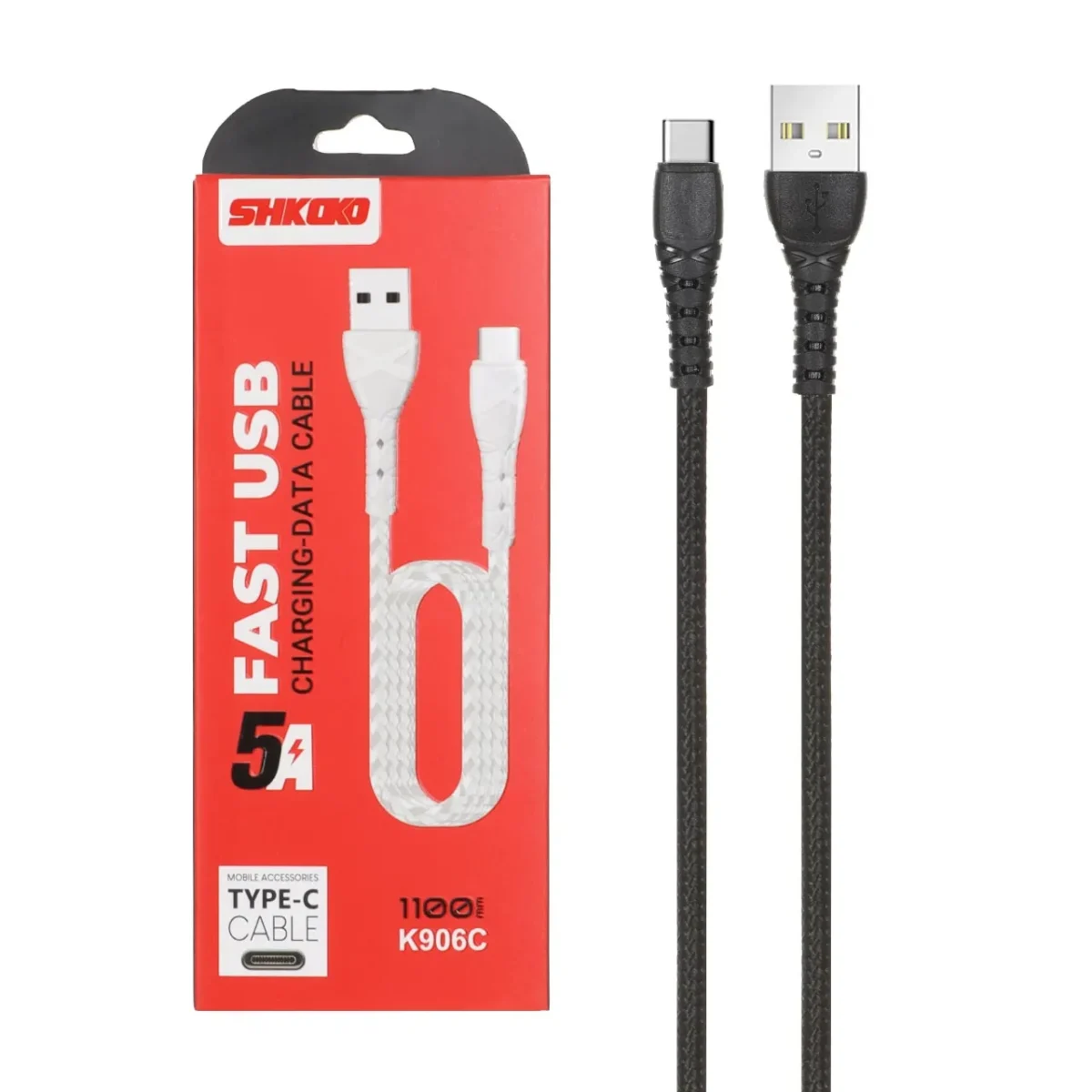 کابل شارژ 1.1 متری فست Shkoko Type-C مدل K906C - Image 2