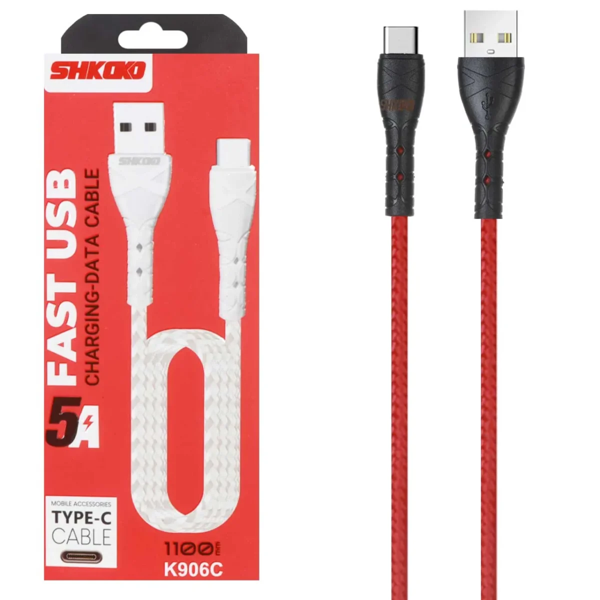 کابل شارژ 1.1 متری فست Shkoko Type-C مدل K906C - Image 8