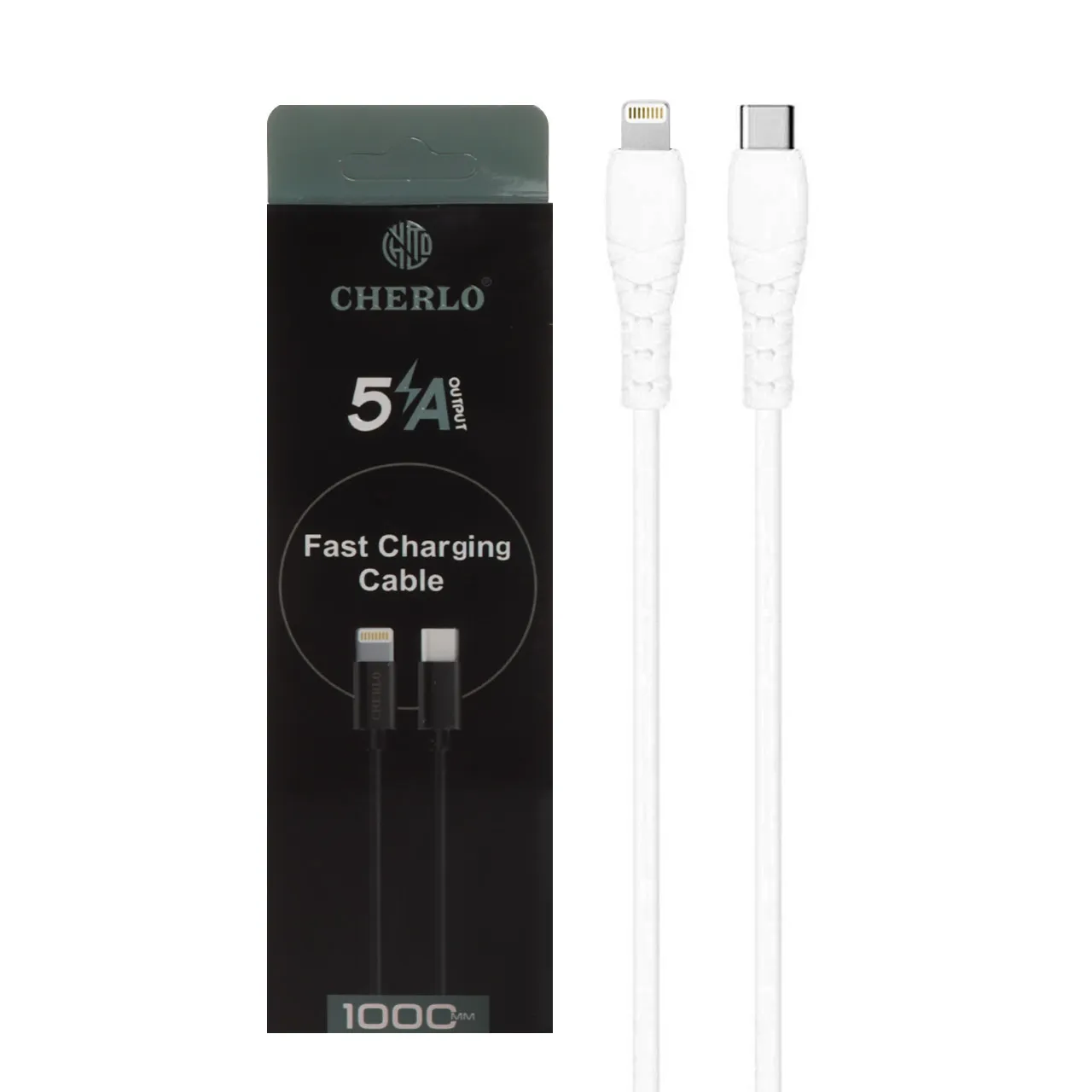 1648194 (1) کابل شارژ فست CHERLO Type-C To Lightning مدل TC-IP02 - سفید - Image 1