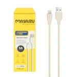کابل شارژ 1.1 متری فست آیفون Masaru مدل M303i - سفید