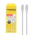 کابل شارژ 1.1 متری فست Masaru Type-C To Type-C مدل M305C - سفید