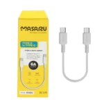کابل شارژ فست پاوربانک Masaru Type-C To Type-C مدل M306C - سفید