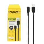 کابل شارژ 1.1 متری فست اندروید Masaru مدل M308A - مشکی