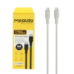 کابل شارژ 1.1 متری فست Masaru Type-C To Type-C مدل M312C - سفید