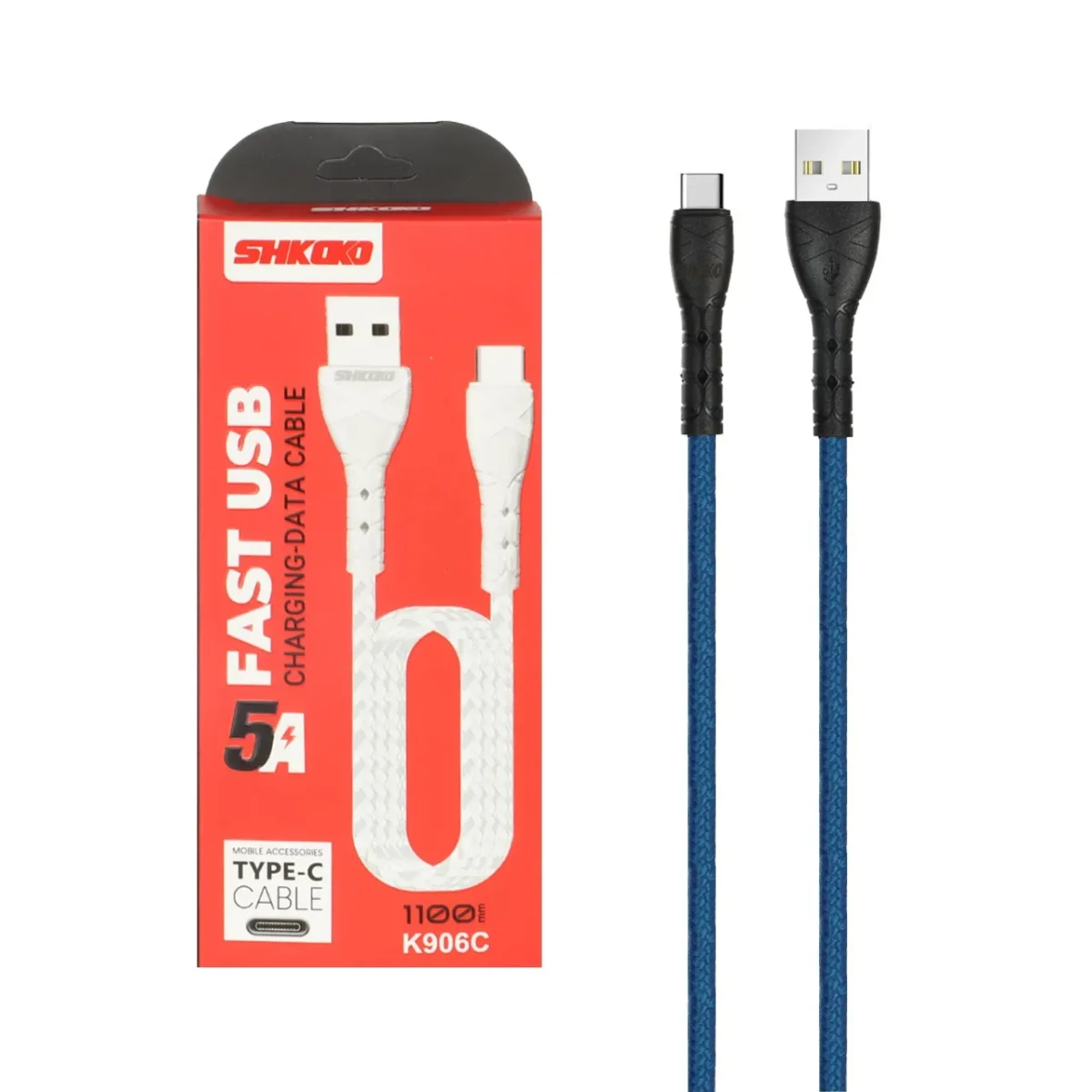 کابل شارژ 1.1 متری فست Shkoko Type-C مدل K906C - Image 3