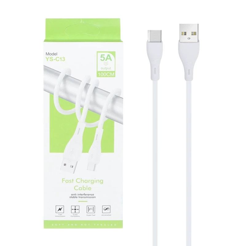 WjsDAomDIQaisIggIGx76vNkA47OwRTXNL0m47Xi4mFlggDYGI.jpg_800X800X70 کابل شارژ فست اندروید مدل YS-C13 - سفید - Image 1