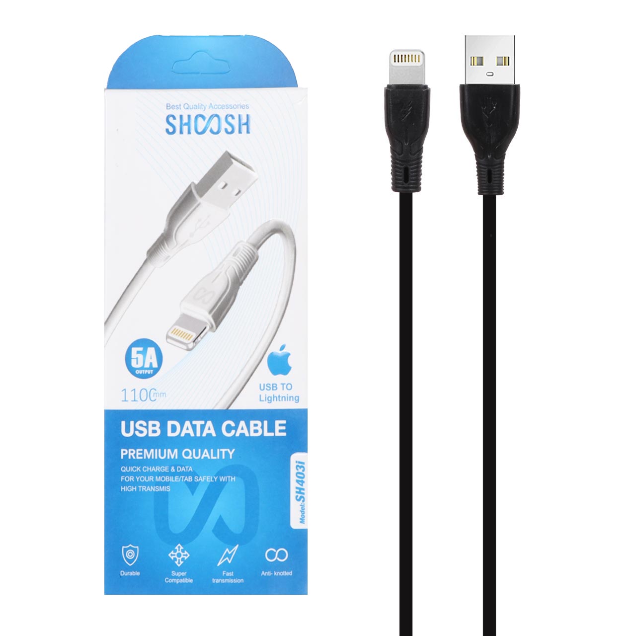 1101554 کابل شارژ 1.1 متری فست آیفون Shoosh مدل SH403i - Image 1