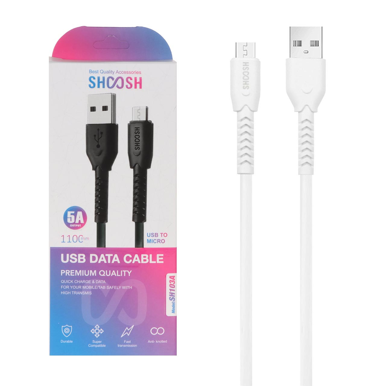 1101642 کابل شارژ 1.1 متری فست اندروید Shoosh مدل SH103A - Image 1