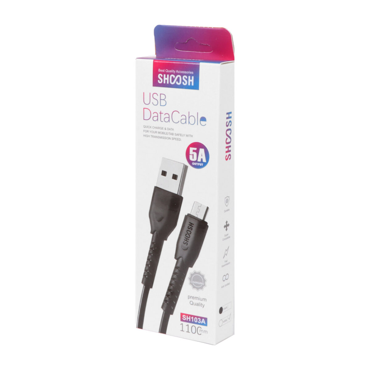 کابل شارژ 1.1 متری فست اندروید Shoosh مدل SH103A - Image 4