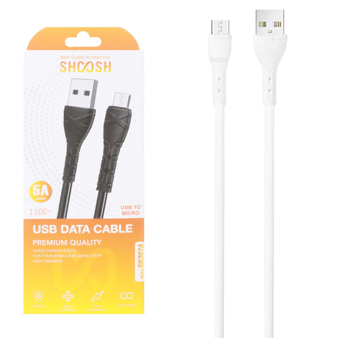 1101644 کابل شارژ 1.1 متری فست اندروید Shoosh مدل SH207A - Image 1