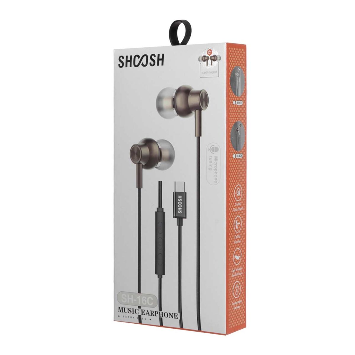 هندزفری با سیم با پورت Shoosh Type-C مدل SH-16C - - Image 2
