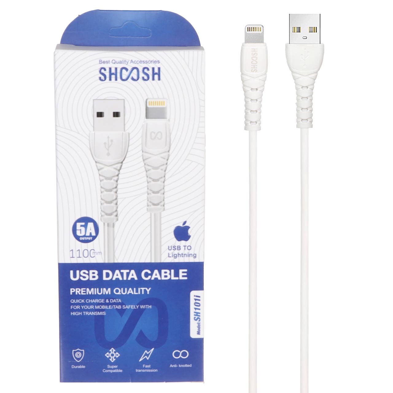 1147850 کابل شارژ 1.1 متری فست آیفون Shoosh مدل SH101i - Image 1