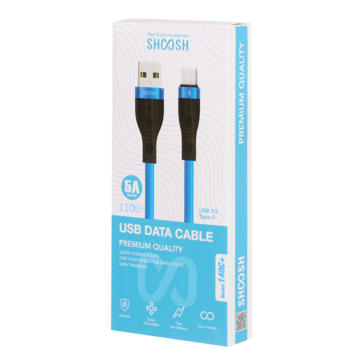 کابل شارژ سیلیکونی 1.1 متری فست Shoosh Type-C مدل +SH140C - Image 8