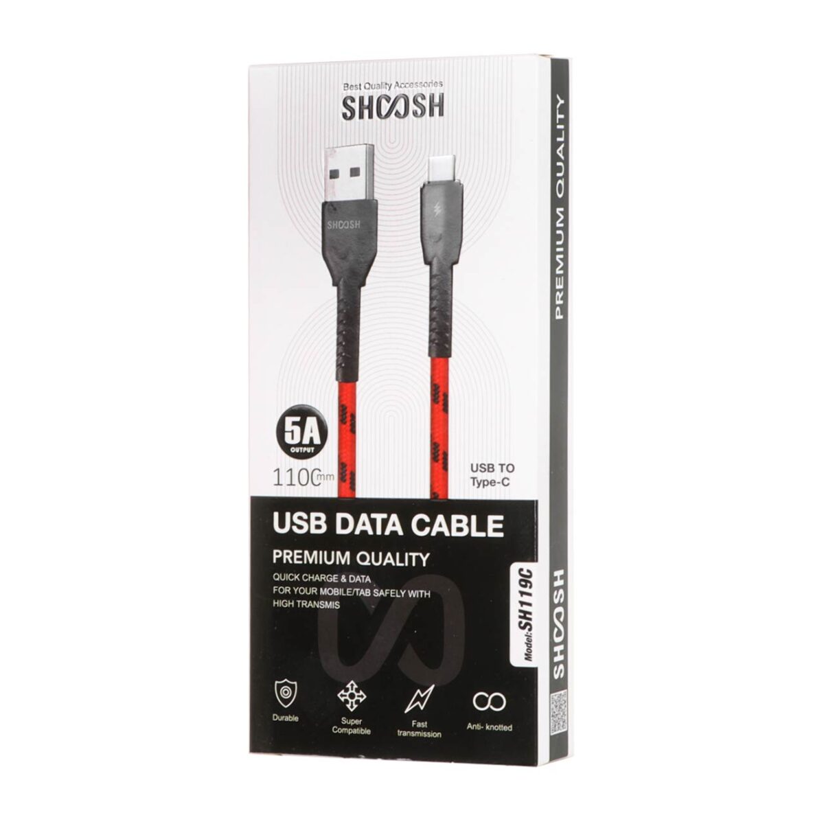 کابل شارژ کنفی 1.1 متری فست Shoosh Type-C مدل SH119C - Image 6