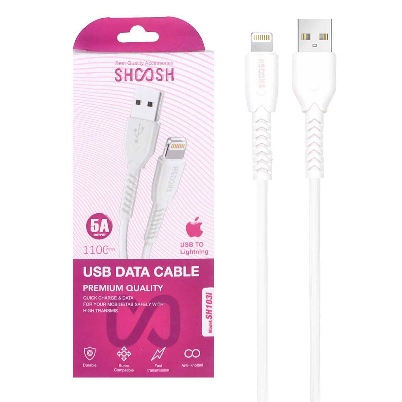 1372814 کابل شارژ 1.1 متری فست آیفون Shoosh مدل SH103i - Image 1