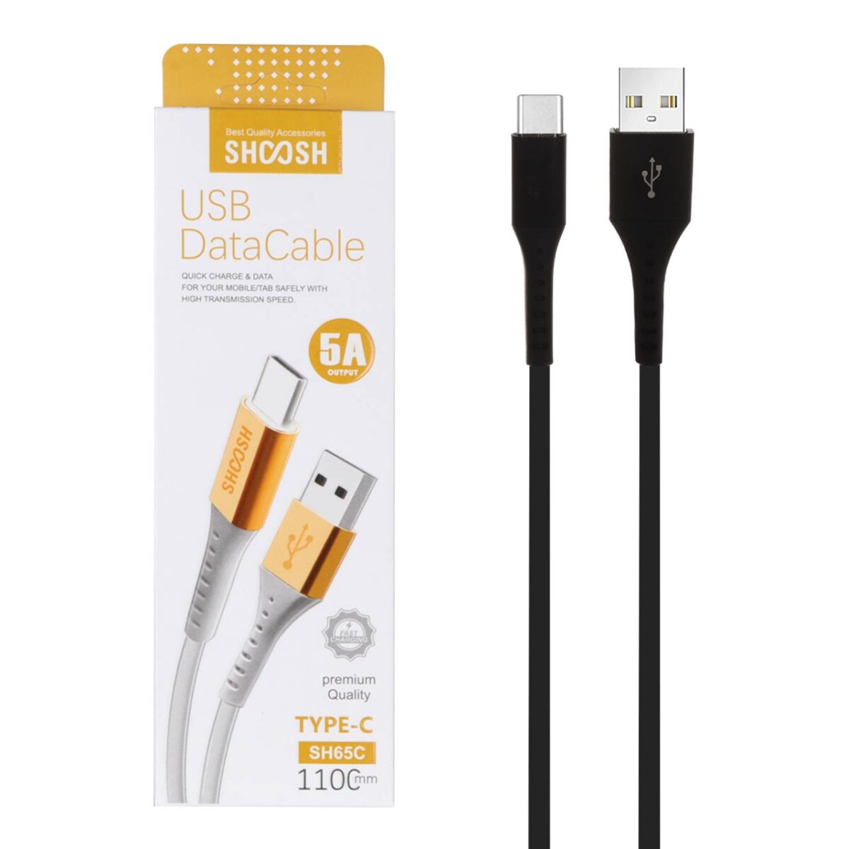 کابل شارژ 1.1 متری فست Shoosh Type-C مدل SH65C - Image 3