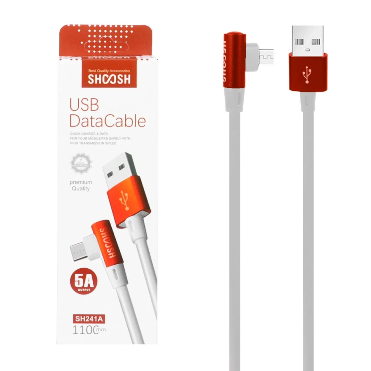کابل شارژ 1.1 متری فست اندروید Shoosh مدل SH241A - Image 2