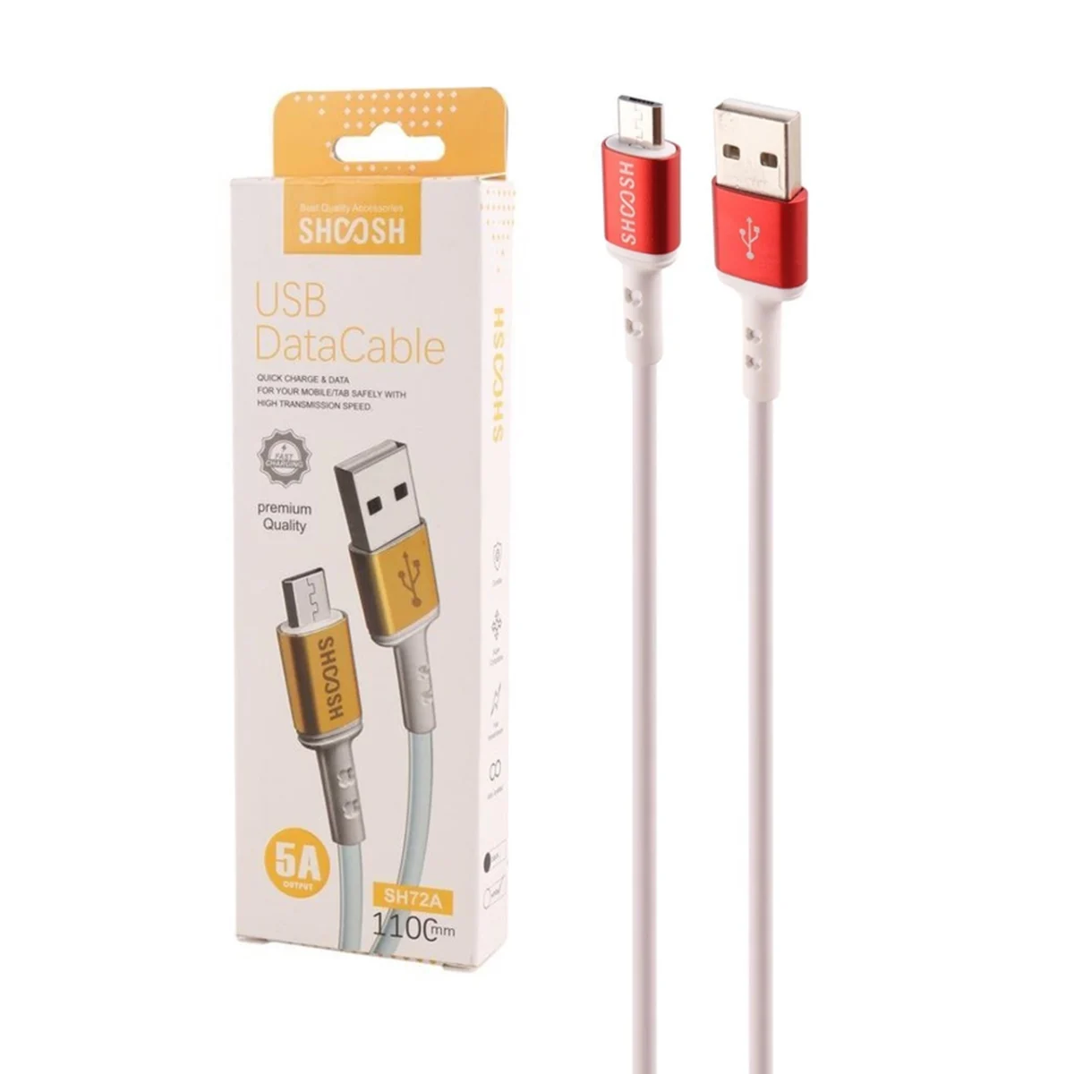 کابل شارژ 1.1 متری فست اندروید Shoosh مدل SH72A - Image 3