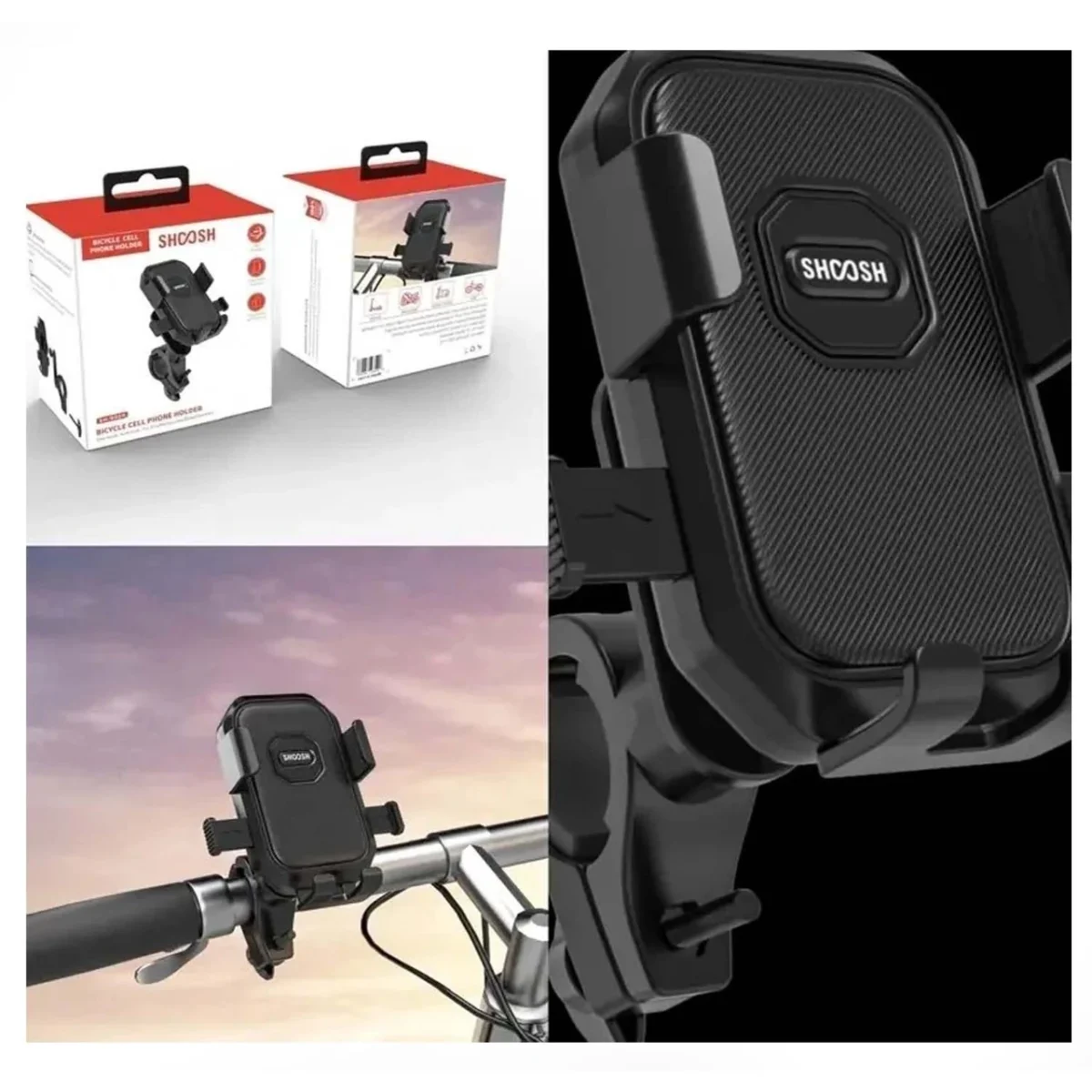 هولدر گوشی موبایل مخصوص موتورسیکلت و دوچرخه Shoosh مدل SH9050 - Image 3