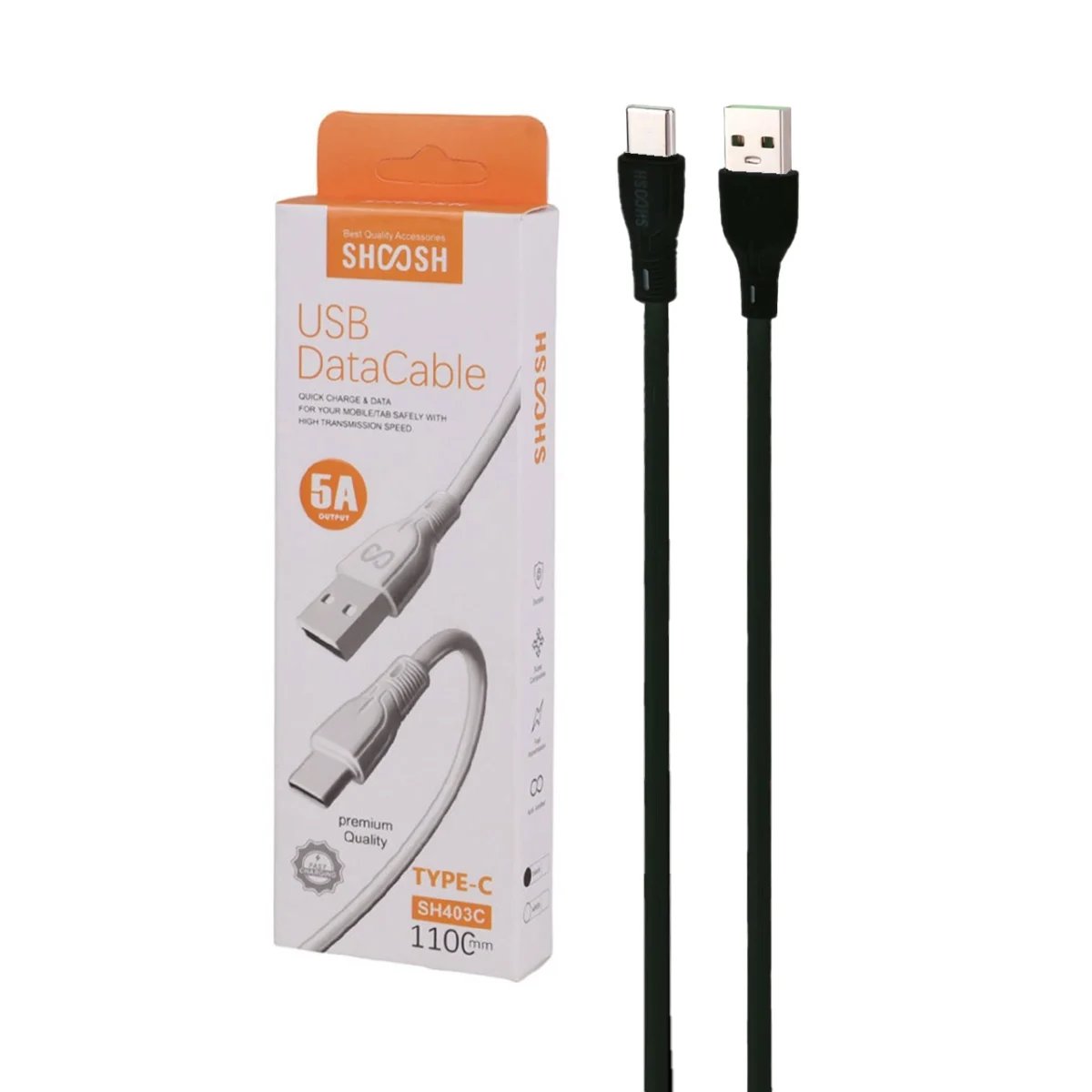 کابل شارژ 1.1 متری فست Shoosh Type-C مدل SH403C - Image 2