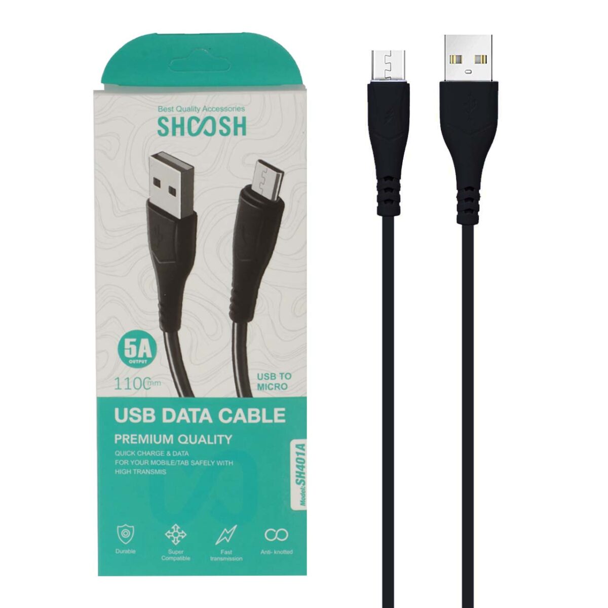 کابل شارژ 1.1 متری فست اندروید Shoosh مدل SH401A - Image 2