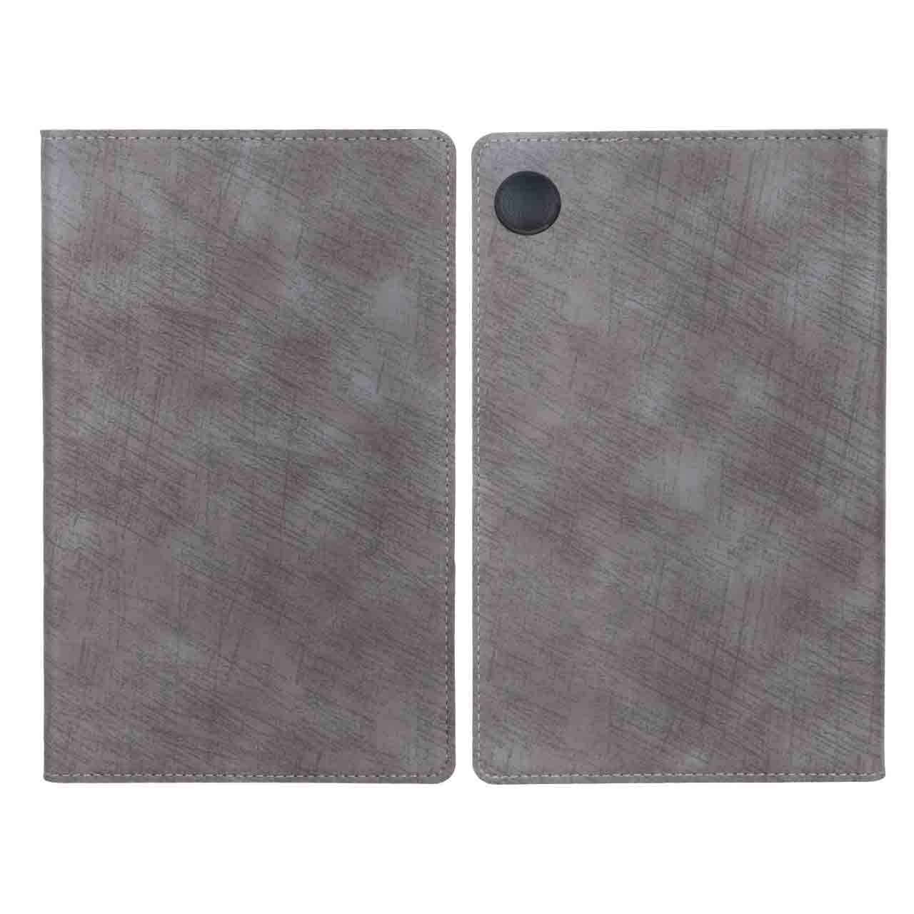 4589128 کیف تبلت چرمی طرح جیر Samsung Galaxy Tab A9 8.7 / X110 / X115 - طوسی - Image 1